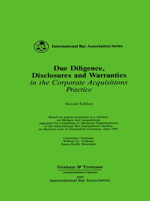 cover image of Due Diligence, Disclosures and Warranties